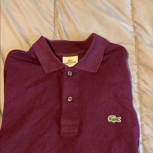 Burgundy Lacoste polo